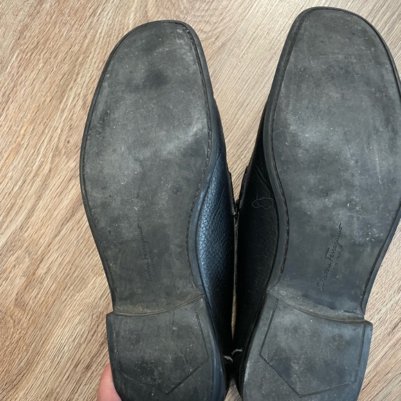 Salvatore Ferragamo black leather loafer main image 8